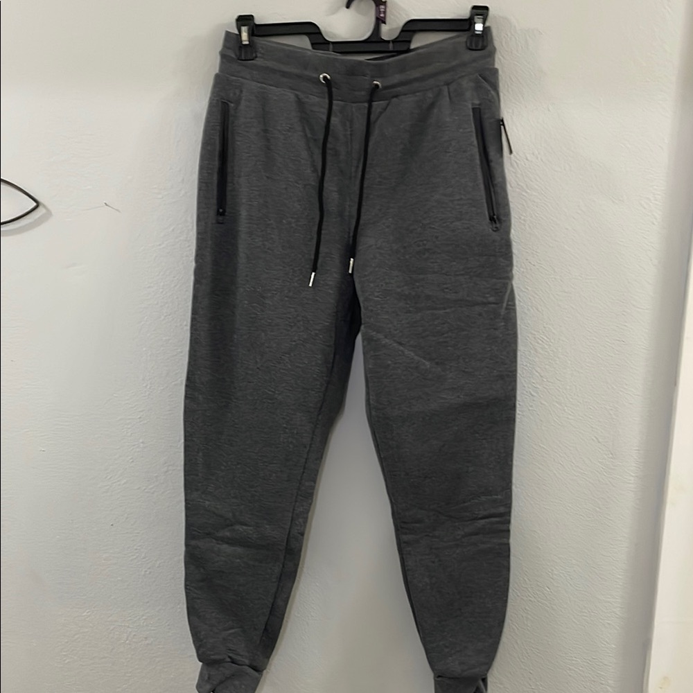 Pure Champ Gray Sweatpants with Elastic Waistband and Tapered Fit NWT